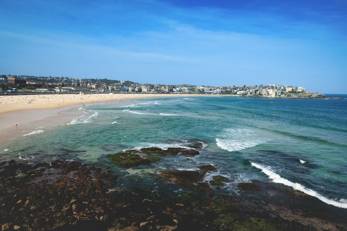 Bondi Beach, Sydney, seen from the headland